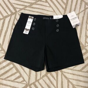 ONE 5 ONE High Waist Black Button Shorts